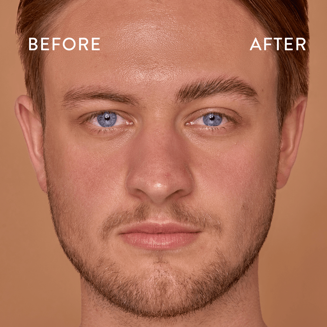Brow brush loaded with activated Soap Brows paste, ready to shape and hold natural-looking brows