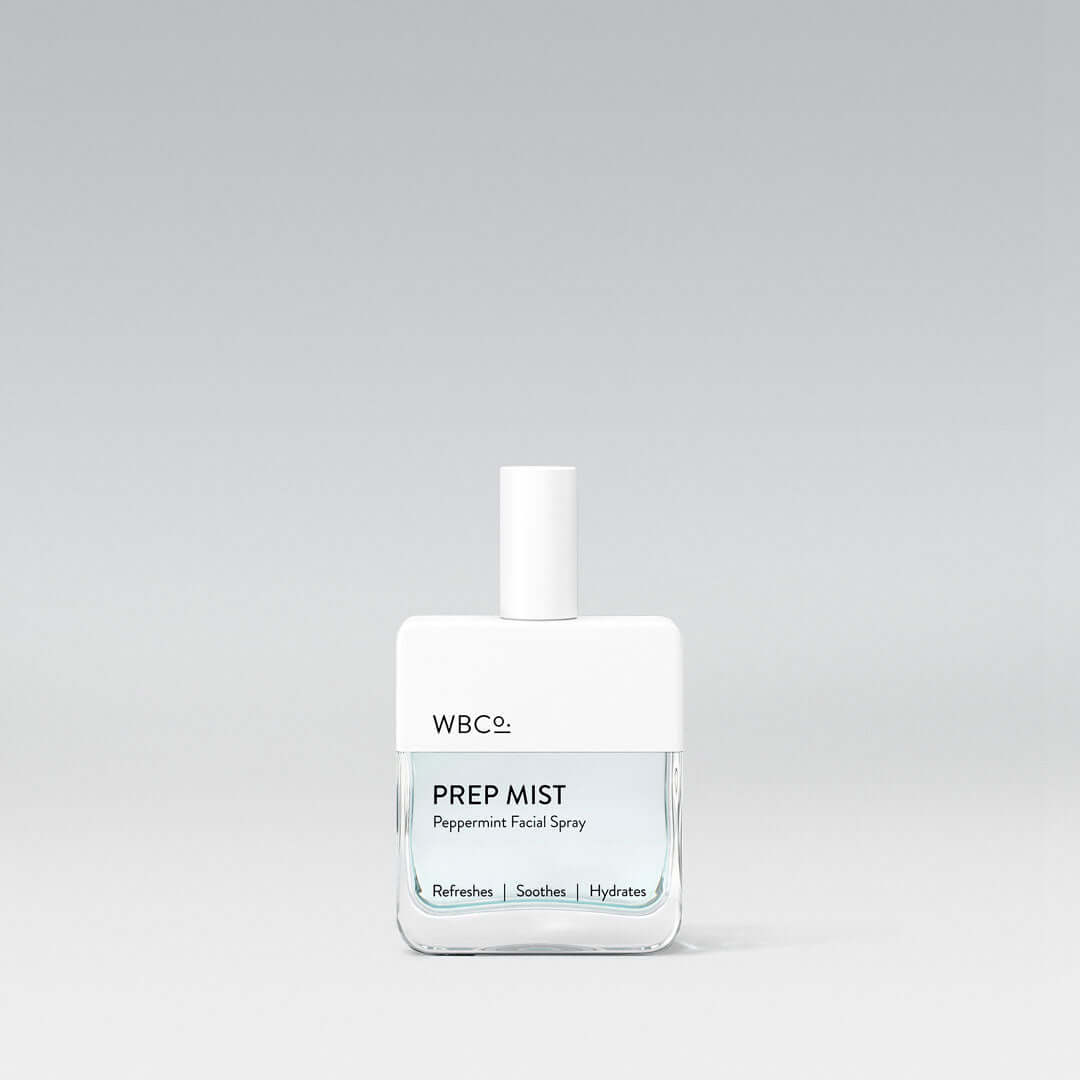 Prep Mist styled on vanity beside makeup brushes as everyday hydration and prep step